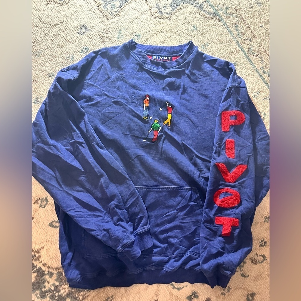 Blue Pivot crewneck sweatshirt
